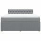 Preview: Boxspringbett mit Matratze Hellgrau 180x200 cm Stoff
