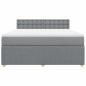 Preview: Boxspringbett mit Matratze Hellgrau 180x200 cm Stoff