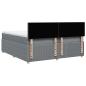 Preview: Boxspringbett mit Matratze Hellgrau 200x200 cm Stoff