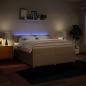 Preview: Boxspringbett mit Matratze Creme 200x200 cm Stoff