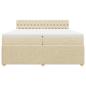 Preview: Boxspringbett mit Matratze Creme 200x200 cm Stoff
