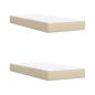 Preview: Boxspringbett mit Matratze Creme 200x200 cm Stoff