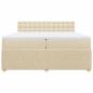 Preview: Boxspringbett mit Matratze Creme 200x200 cm Stoff
