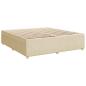 Preview: Boxspringbett mit Matratze Creme 200x200 cm Stoff