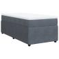 Preview: Boxspringbett mit Matratze Dunkelgrau 90x200 cm Samt