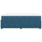 Preview: Boxspringbett mit Matratze Dunkelblau 120x200 cm Samt