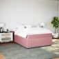 Preview: Boxspringbett mit Matratze Rosa 140x190 cm Samt