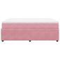 Preview: Boxspringbett mit Matratze Rosa 140x190 cm Samt