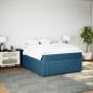 Preview: Boxspringbett mit Matratze Dunkelblau 140x200 cm Samt
