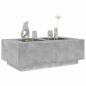 Preview: Couchtisch mit Infinity-LED Betongrau 116x69x40 cm