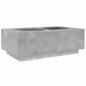 Preview: Couchtisch mit Infinity-LED Betongrau 116x69x40 cm