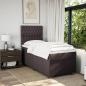 Preview: Boxspringbett mit Matratze Dunkelbraun 100x200 cm Stoff