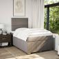 Preview: Boxspringbett mit Matratze Taupe 120x190 cm Stoff