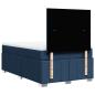 Preview: Boxspringbett mit Matratze Blau 120x190 cm Stoff