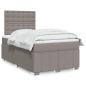 Preview: ARDEBO.de - Boxspringbett mit Matratze Taupe 120x190 cm Stoff