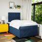 Preview: Boxspringbett mit Matratze Blau 120x190 cm Stoff