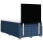 Preview: Boxspringbett mit Matratze Blau 120x190 cm Stoff