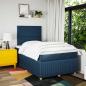 Preview: Boxspringbett mit Matratze Blau 120x190 cm Stoff