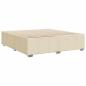 Preview: Bettgestell ohne Matratze Creme 200x200 cm Stoff