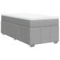 Preview: Boxspringbett mit Matratze Hellgrau 80x200 cm Stoff