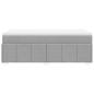Preview: Boxspringbett mit Matratze Hellgrau 80x200 cm Stoff