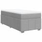 Preview: Boxspringbett mit Matratze Hellgrau 90x190 cm Stoff