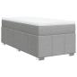 Preview: Boxspringbett mit Matratze Hellgrau 90x200 cm Stoff