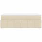 Preview: Boxspringbett mit Matratze Creme 90x190 cm Stoff