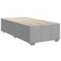 Preview: Boxspringbett mit Matratze Hellgrau 100x200 cm Stoff