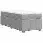 Preview: Boxspringbett mit Matratze Hellgrau 100x200 cm Stoff