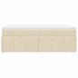 Preview: Boxspringbett mit Matratze Creme 100x200 cm Stoff