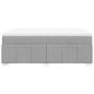 Preview: Boxspringbett mit Matratze Hellgrau 140x200 cm Stoff