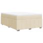 Preview: Boxspringbett mit Matratze Creme 140x200 cm Stoff