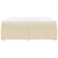 Preview: Boxspringbett mit Matratze Creme 180x200 cm Stoff