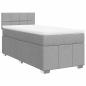 Preview: Boxspringbett mit Matratze Hellgrau 80x200 cm Stoff
