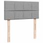 Preview: Boxspringbett mit Matratze Hellgrau 80x200 cm Stoff