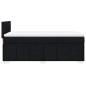 Preview: Boxspringbett mit Matratze Schwarz 80x200 cm Stoff