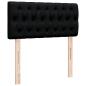 Preview: Boxspringbett mit Matratze Schwarz 80x200 cm Stoff