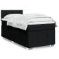 Preview: ARDEBO.de - Boxspringbett mit Matratze Schwarz 90x190 cm Stoff