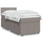 Preview: ARDEBO.de - Boxspringbett mit Matratze Taupe 90x190 cm Stoff