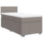Preview: Boxspringbett mit Matratze Taupe 90x190 cm Stoff