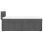 Preview: Boxspringbett mit Matratze Dunkelgrau 90x190 cm Stoff