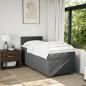 Preview: Boxspringbett mit Matratze Dunkelgrau 90x190 cm Stoff