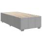 Preview: ARDEBO.de - Boxspringbett mit Matratze Hellgrau 90x200 cm Stoff