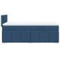 Preview: Boxspringbett mit Matratze Blau 100x200 cm Stoff