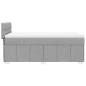 Preview: Boxspringbett mit Matratze Hellgrau 100x200 cm Stoff