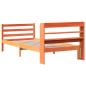Preview: Massivholzbett ohne Matratze Wachsbraun 100x200 Kiefernholz