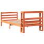Preview: Massivholzbett ohne Matratze Wachsbraun 100x200 Kiefernholz