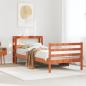 Preview: ARDEBO.de - Massivholzbett ohne Matratze Wachsbraun 90x190 cm Kiefernholz