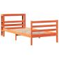 Preview: Massivholzbett ohne Matratze Wachsbraun 90x190 cm Kiefernholz